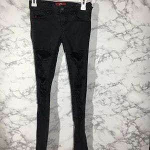Black ripped jeans
